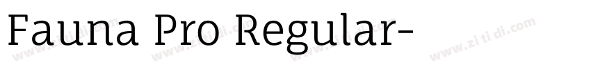 Fauna Pro Regular字体转换